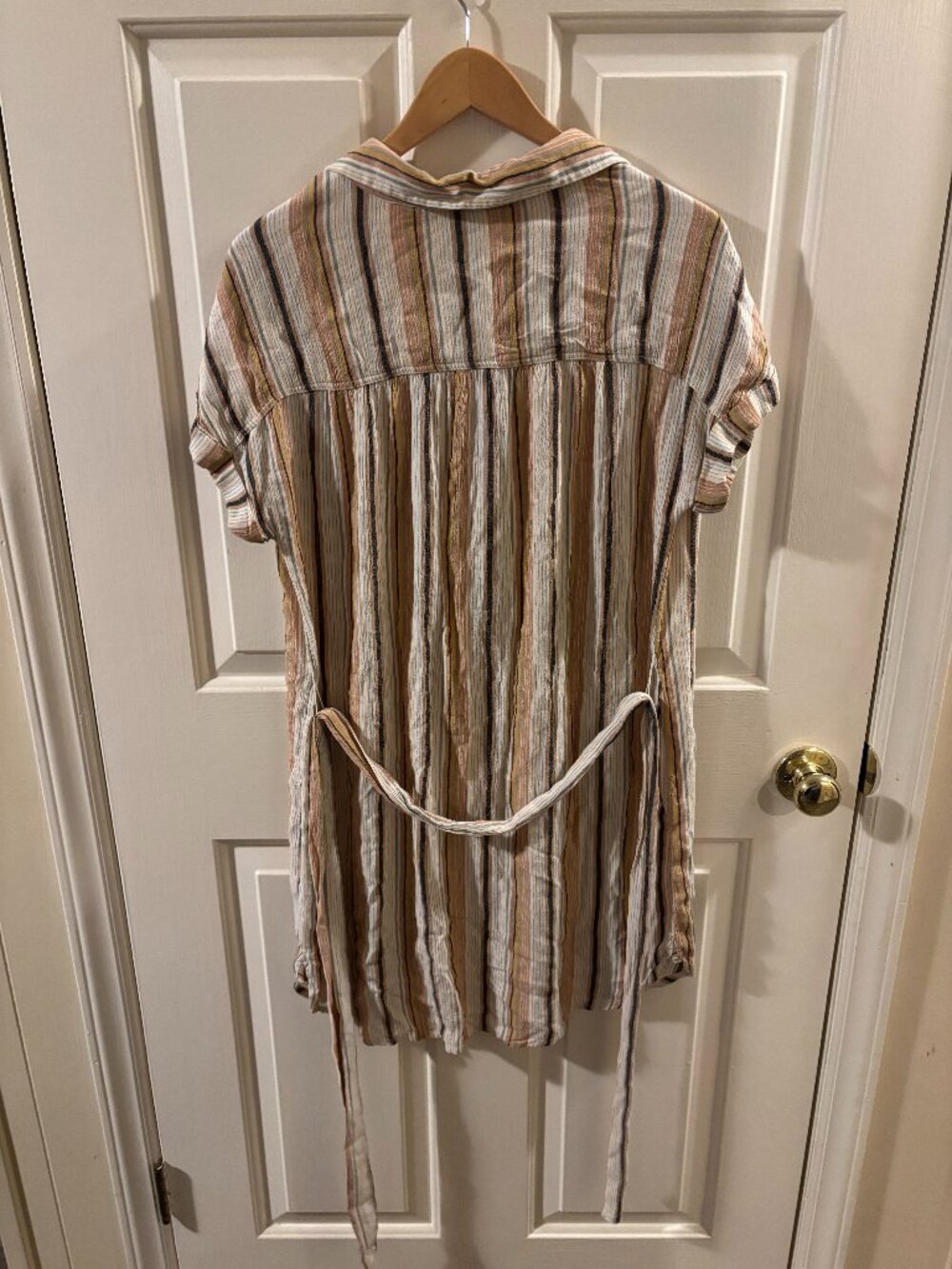 American Eagle Short Sleeve Striped Button Front Shirt Dress ~ NWT ~ Small - Picture 2 of 6